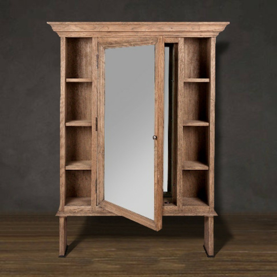 Зеркало Хуго FD8919-2, дерево, стекло, natural oak, ROOMERS FURNITURE