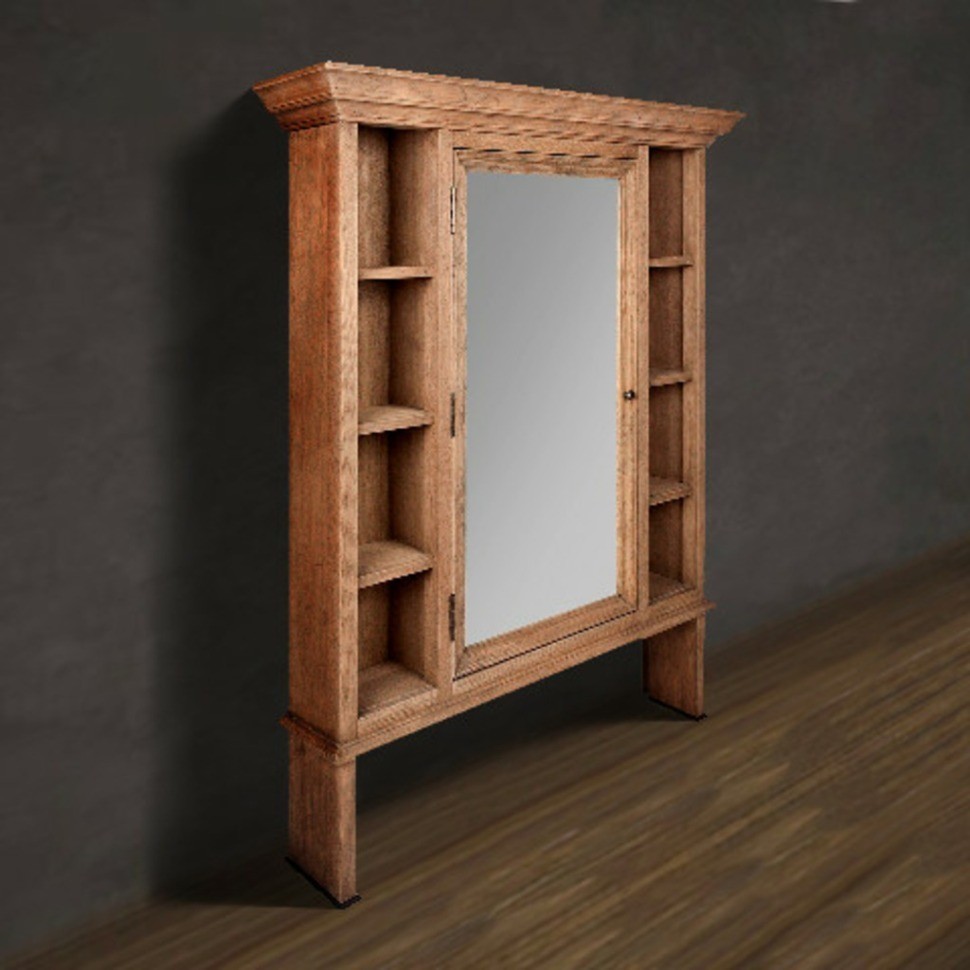Зеркало Хуго FD8919-2, дерево, стекло, natural oak, ROOMERS FURNITURE