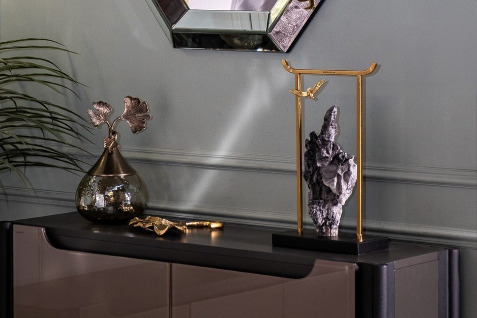 Декор настольный "Птица над скалой" 27*12*43см (TT-00007452)