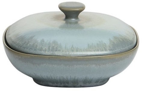 Чаша с крышкой L9670-MG, каменная керамика, blue, ROOMERS TABLEWARE