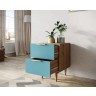 Тумбочка с двумя ящиками Line LN07/GR1/blue-ET