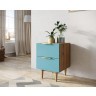 Тумбочка с двумя ящиками Line LN07/GR1/blue-ET