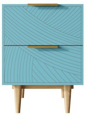 Тумбочка с двумя ящиками Line LN07/GR1/blue-ET