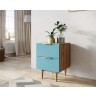 Тумбочка с двумя ящиками Line LN07/GR1/blue-ET