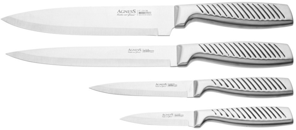 Набор ножей agness 5 пр.с магнитным держателем и ручкой из нерж.стали (911-767)