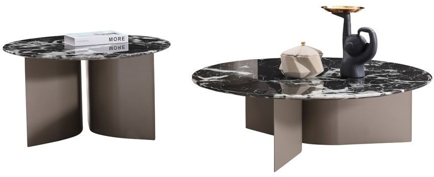 Стол журнальный черный d95*30см (TT-00013104)