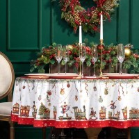 Скатерть круглая  &quot;щелкунчик&quot; ,190см ,красный , 100%хлопок , твил Lefard (850-762-25)