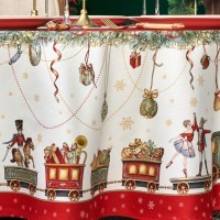 Скатерть круглая  &quot;щелкунчик&quot; ,190см ,красный , 100%хлопок , твил Lefard (850-762-25)