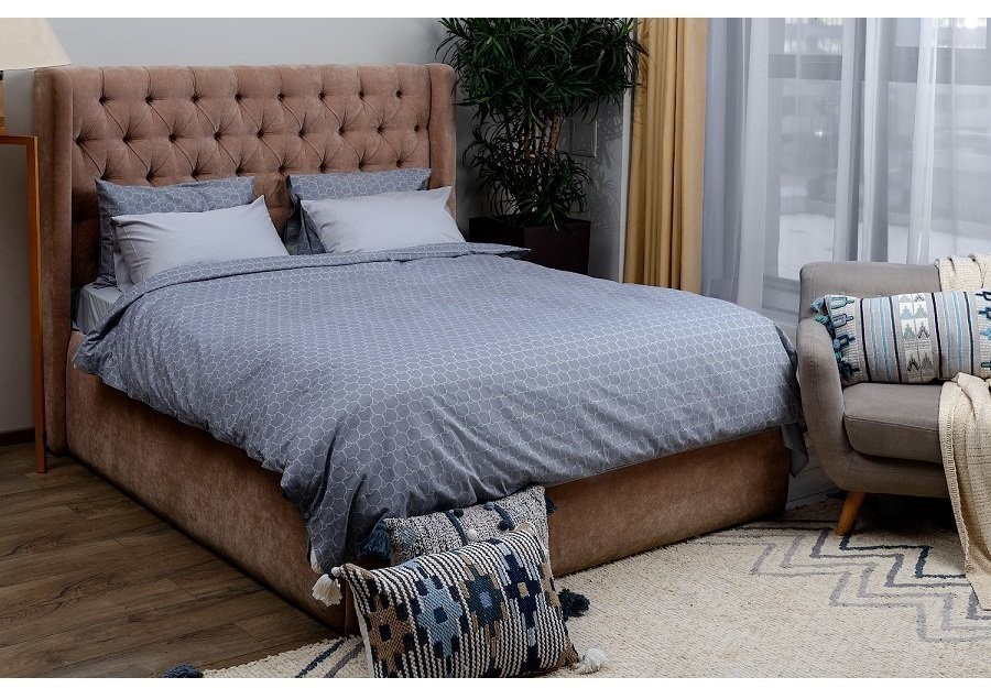 Пододеяльник жаккардовый с принтом Хвойный вальс russian north, 200х200 см (63167)