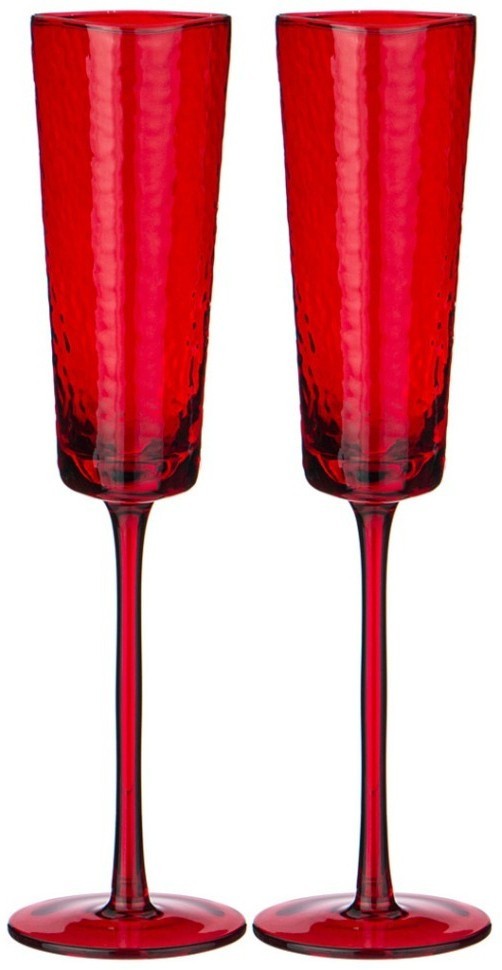 Набор бокалов для шампанского из 2-х штук "rocky red" 180мл Lefard (887-422)