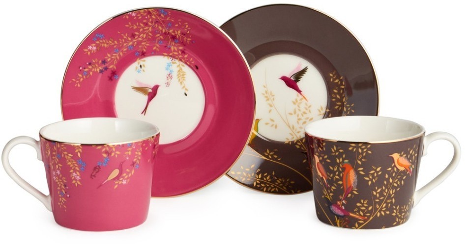 Чайный набор lefard "golden birds" на 2 пер. 4 пр. 220 мл (419-129)