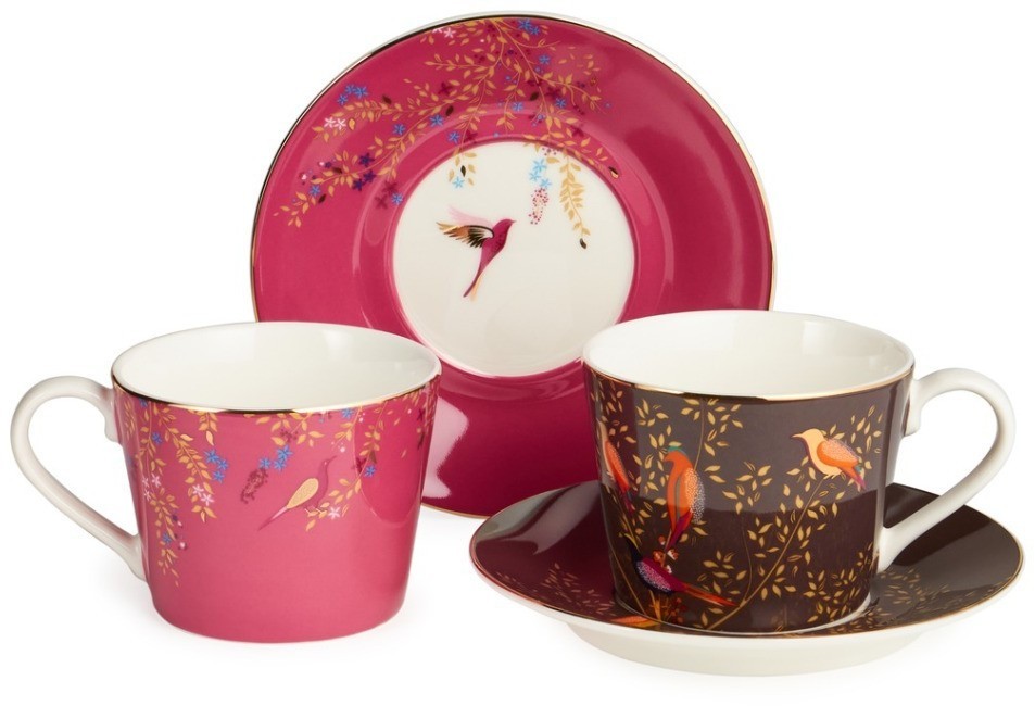 Чайный набор lefard "golden birds" на 2 пер. 4 пр. 220 мл (419-129)