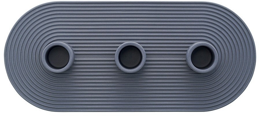 Подсвечник для 3 свечей из каменной керамики темно-синего цвета из коллекции essential (76077)