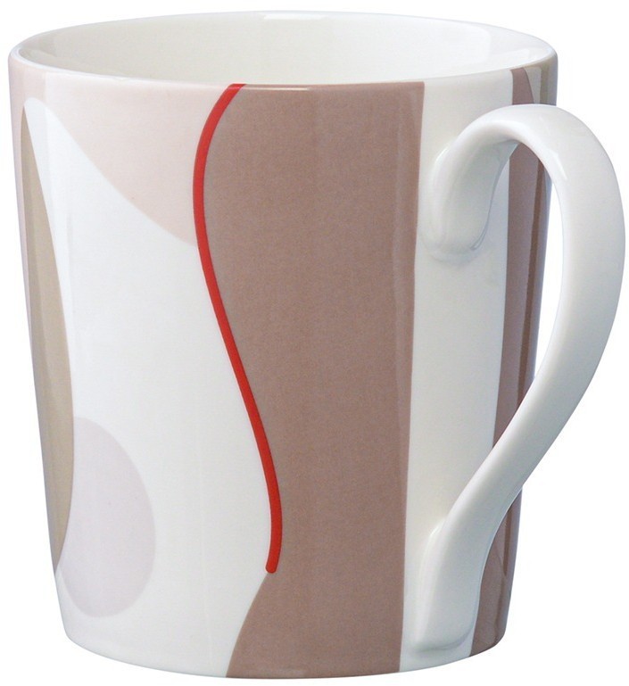 Кружка бежевого цвета с авторским принтом из коллекции freak fruit, 350мл (73576)