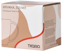 Кружка бежевого цвета с авторским принтом из коллекции freak fruit, 350мл (73576)