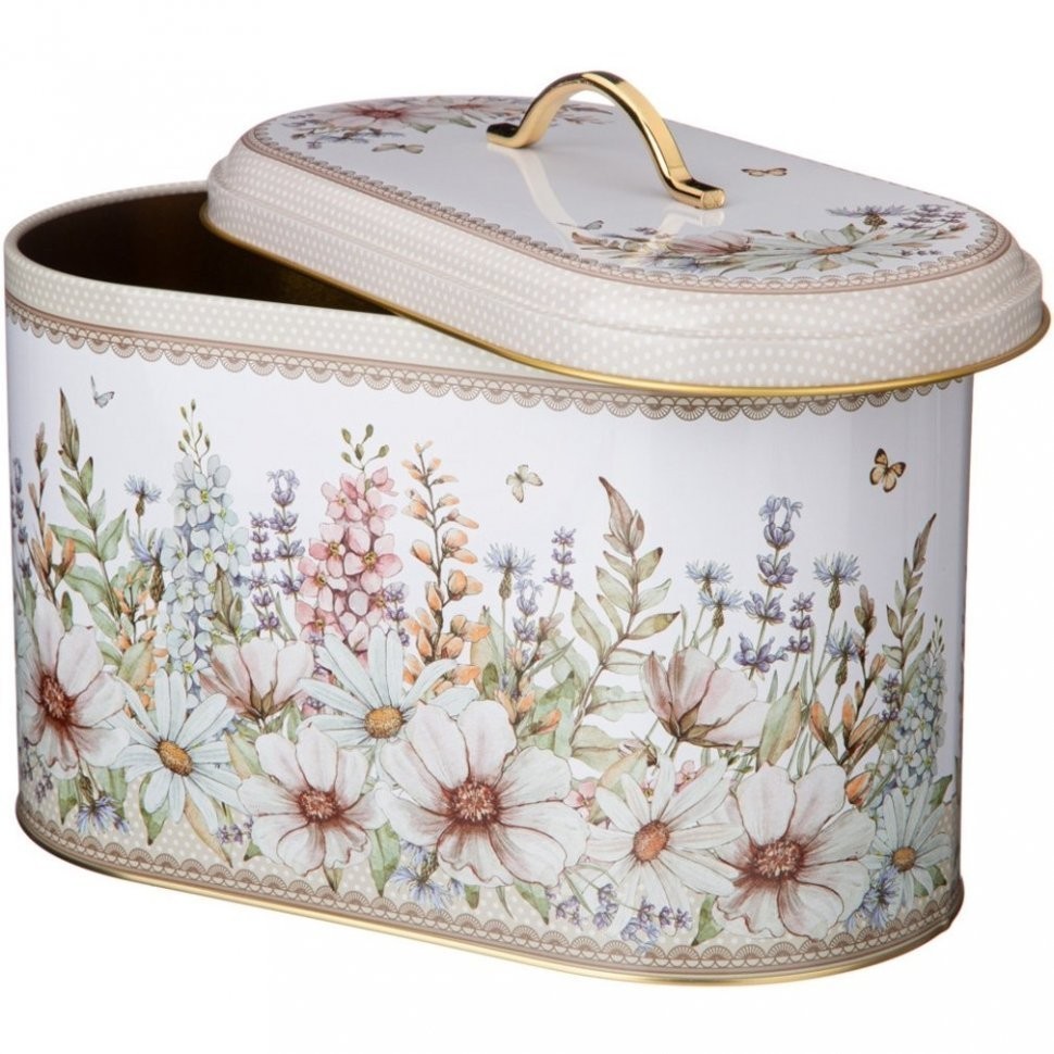 Набор agness "дворцовый парк" хлебница  17,8*33,8*20 см, емкости  для сыпучих ø10,5*15 сm 3 шт Agness (949-024)