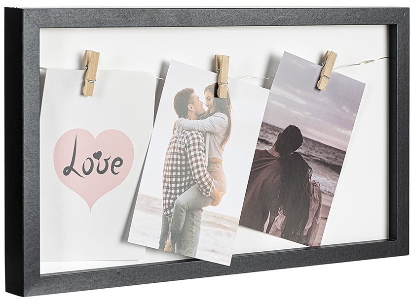 Рамка для фотографий с подсветкой everyday, 22х38 см, черная (76269)