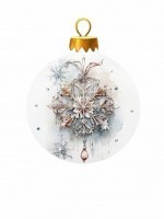 Новогодний шар Улыбка праздника с кристаллами Swarovski (3130)