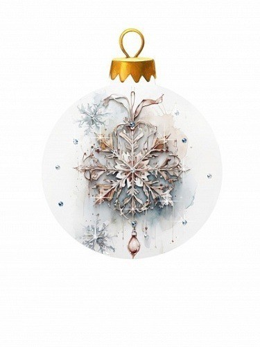 Новогодний шар Улыбка праздника с кристаллами Swarovski (3130)