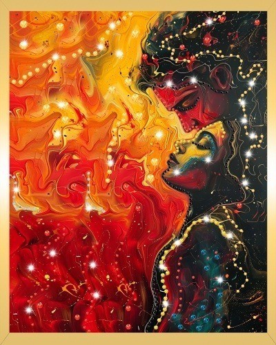 Картина Трепет бесконечности с кристаллами Swarovski (3151)