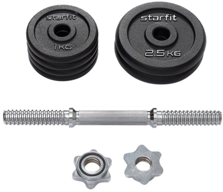 Гантель разборная чугунная в коробке STARFIT DB-715, 10 кг (2107616)