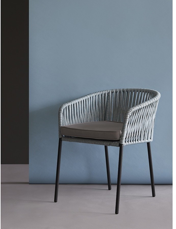 Стул reed, черный/серо-голубой (77583)