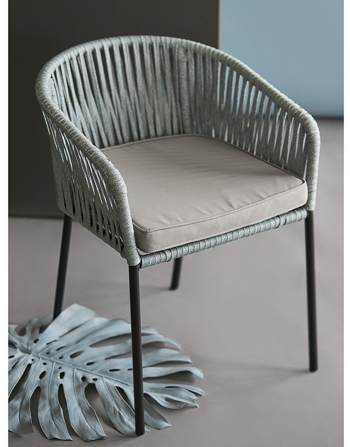 Стул reed, черный/серо-голубой (77583)