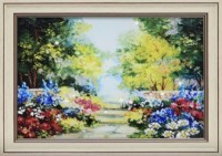 Картина Цветущий сад с кристаллами Swarovski (1688)