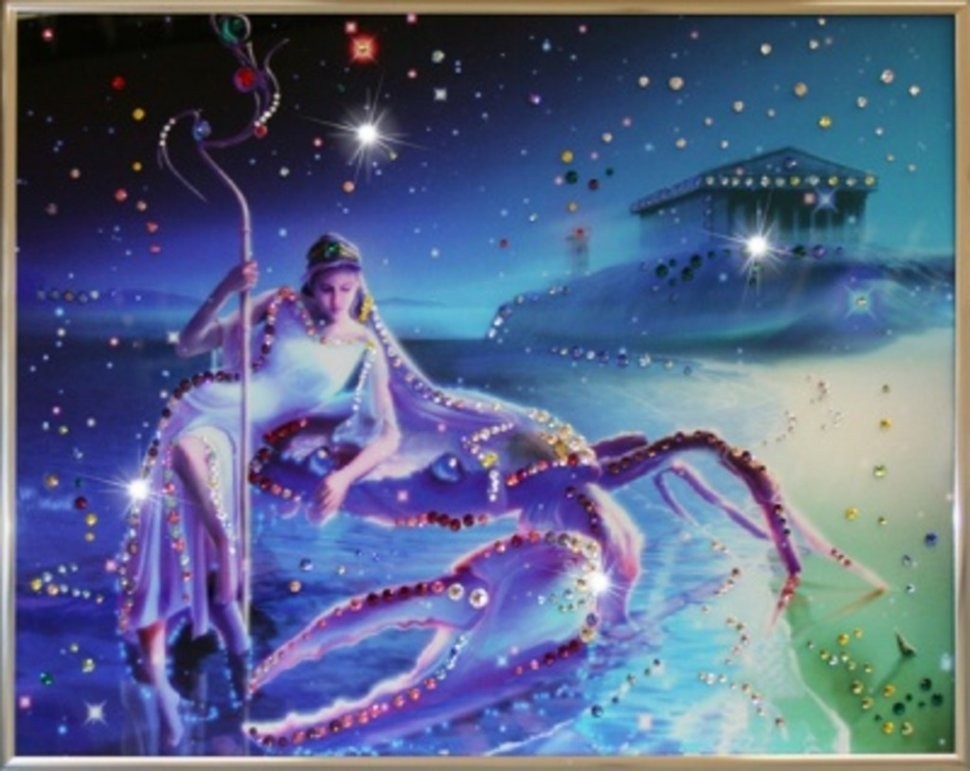 Картина Рак Кагая с кристаллами Swarovski (1146)