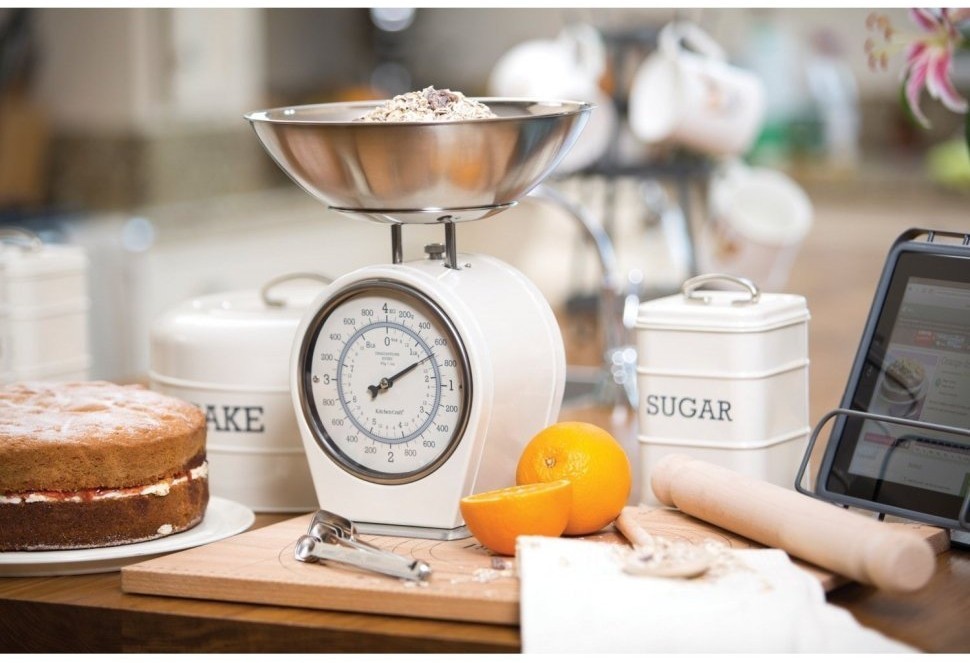 Kitchen Craft Весы кухонные механические Living Nostalgia creamy LNSCALECRE