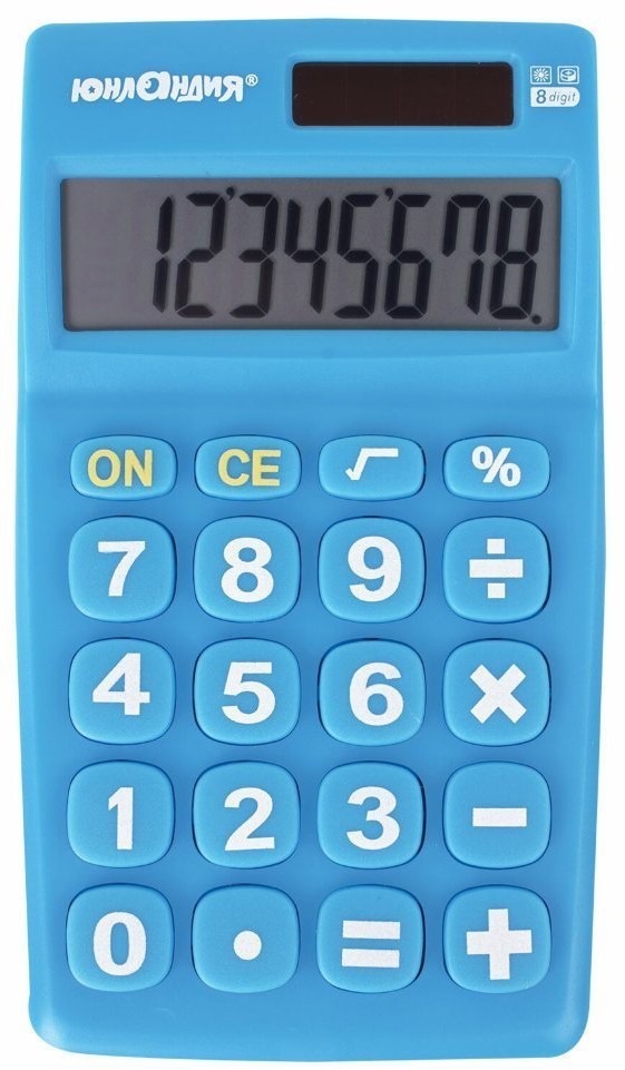 Калькулятор карманный Юнландия 8 разрядов 250456 (64962)