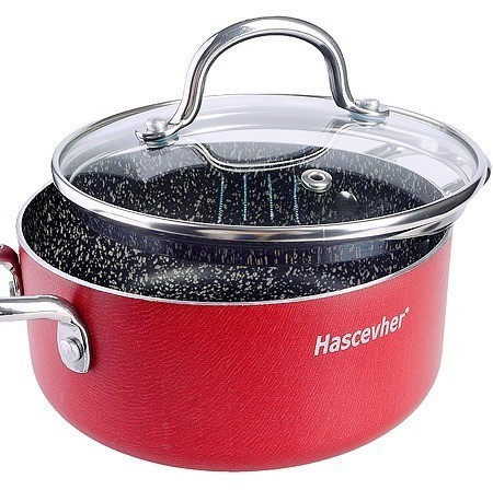 Кастрюля с крышкой 1,4 л 16 см Hascevher (81006)
