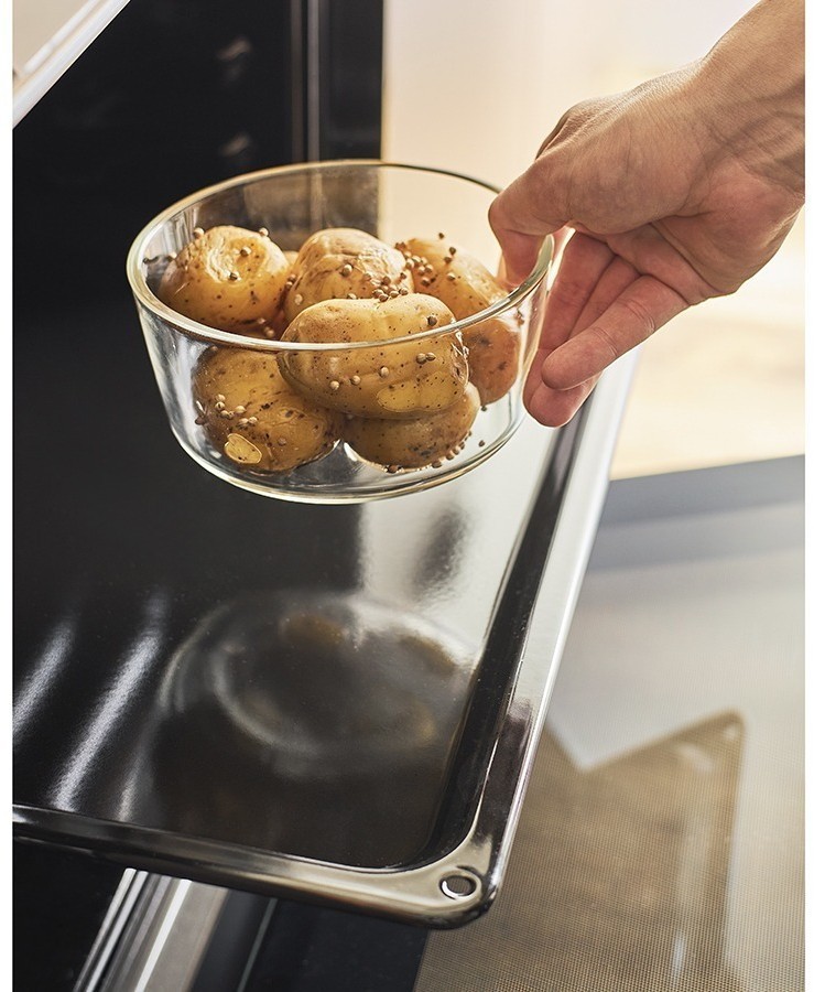 Набор контейнеров для запекания и хранения круглые с крышками, серые, 4 шт. (77588)