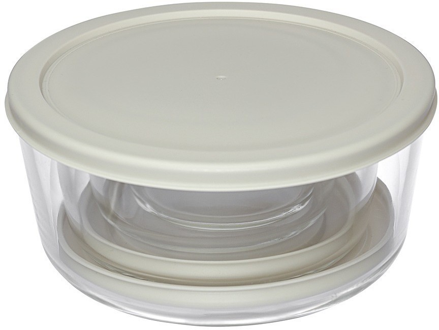 Набор контейнеров для запекания и хранения круглые с крышками, серые, 4 шт. (77588)