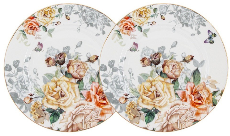 Набор закусочных тарелок Розамунда, белый, 20,5 см, 2 шт - AL-1725-W-8PP-P4 Anna Lafarg Primavera