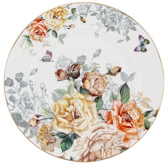 Набор закусочных тарелок Розамунда, белый, 20,5 см, 2 шт - AL-1725-W-8PP-P4 Anna Lafarg Primavera