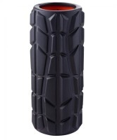 Ролик массажный FA-509, EVA/PP, высокая жесткость, 33x13,5 cм, черный/оранжевый (2103731)