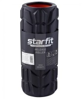 Ролик массажный FA-509, EVA/PP, высокая жесткость, 33x13,5 cм, черный/оранжевый (2103731)