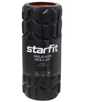 Ролик массажный FA-509, EVA/PP, высокая жесткость, 33x13,5 cм, черный/оранжевый (2103731)