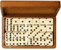 Домино D6 в резной дубовой шкатулке &quot;Бурлаки на Волге&quot; (29978)