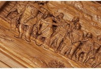 Домино D6 в резной дубовой шкатулке &quot;Бурлаки на Волге&quot; (29978)