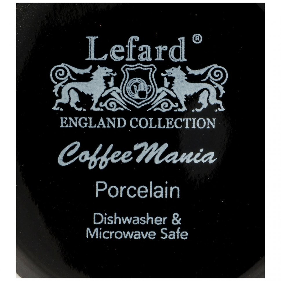 Кружка с силиконовой крышкой "кофемания" 370 мл, черная Lefard (756-234)