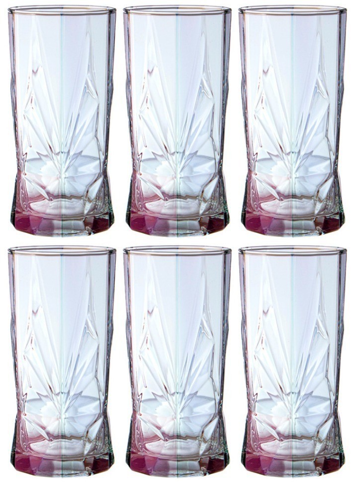 Набор стаканов из 6-ти шт. "roch" лиловая дымка 450 мл 7,9*7,9*15,6см Lefard (194-920)