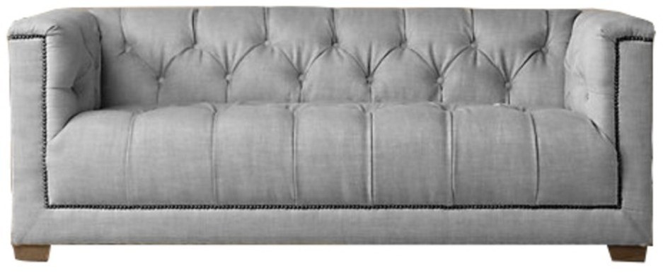 Диван Савой NSSF-5161-40/TW1106T-53, каркас дуб, обивка лен, grey, RESTORATION HARDWARE