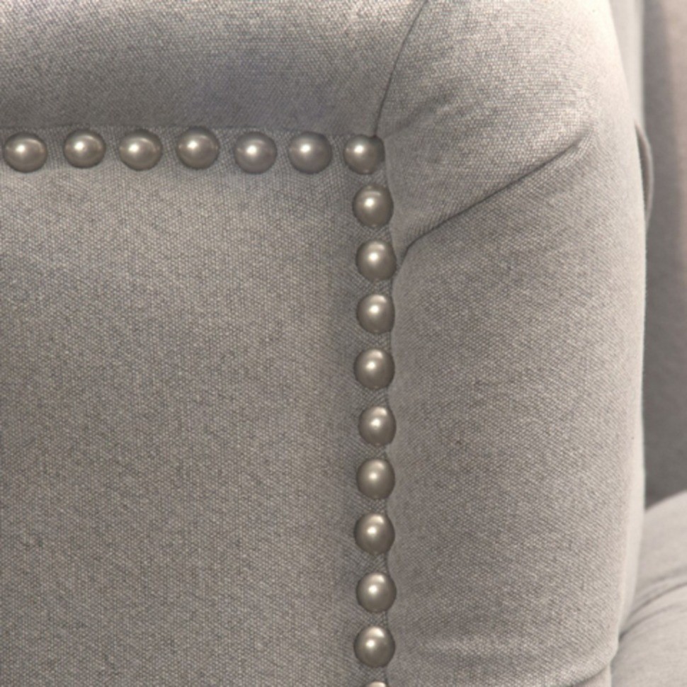 Диван Савой NSSF-5161-40/TW1106T-53, каркас дуб, обивка лен, grey, RESTORATION HARDWARE