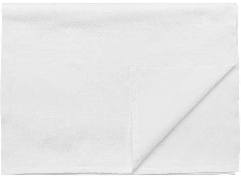 Дорожка белого цвета с фактурным рисунком из хлопка из коллекции essential, 53х150см (72148)