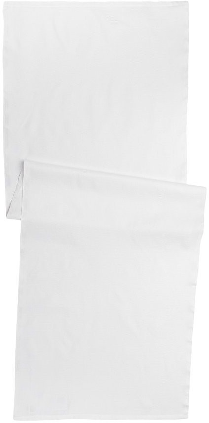 Дорожка белого цвета с фактурным рисунком из хлопка из коллекции essential, 53х150см (72148)