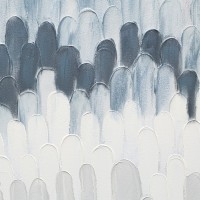 Панно декоративное с ручной росписью by feel, 140х70 см, серо-голубое (78832)