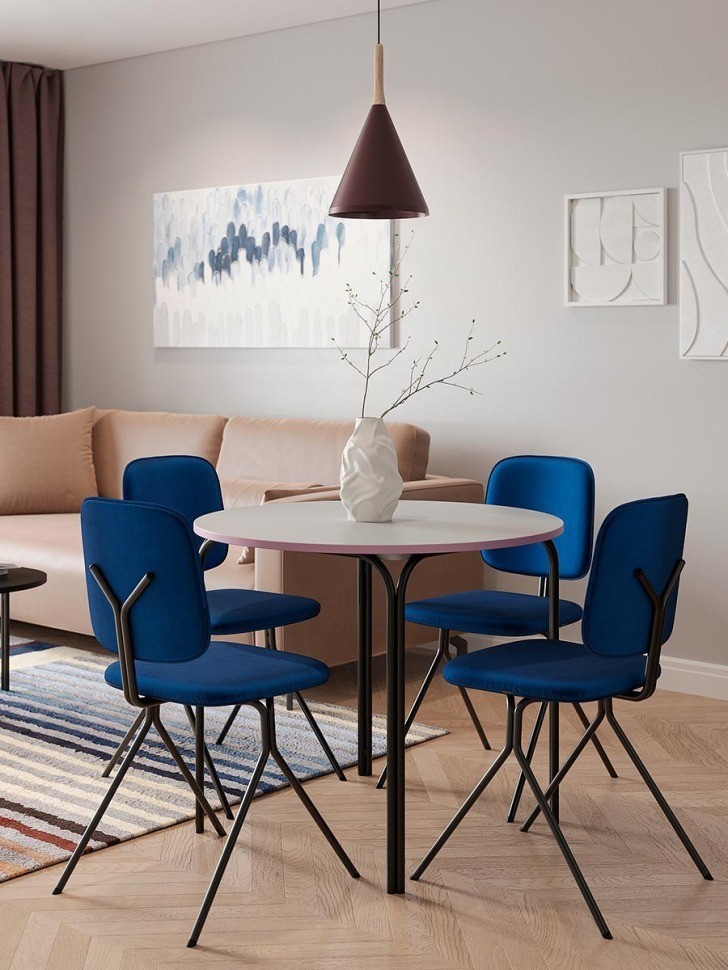 Панно декоративное с ручной росписью by feel, 140х70 см, серо-голубое (78832)