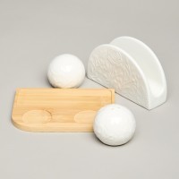 Набор для специй lefard &quot;meadow&quot; 3 пр. на дер.подставке 15,5*11*9 см (587-216)